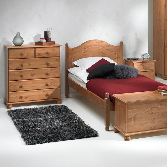 Copenhagen (1010111) 3 Drawer Bedside Cabinet in Pine - Insta Living