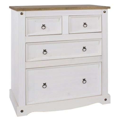 Core Products CRW112 Corona White 2+2 Drawer Chest - Insta Living