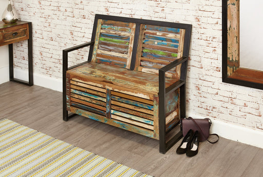 Baumhaus IRF20B Urban Chic Storage Monks Bench (with shoe storage) - Insta Living